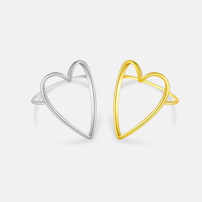 925 Sterling Silver Korean Style Ins High-Grade Love Ring For Women Niche Design Light Luxury Simple All-Match Cold Style Ring - Image 2